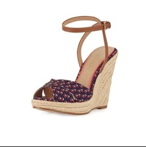 Splendid red white and blue fabric wedges